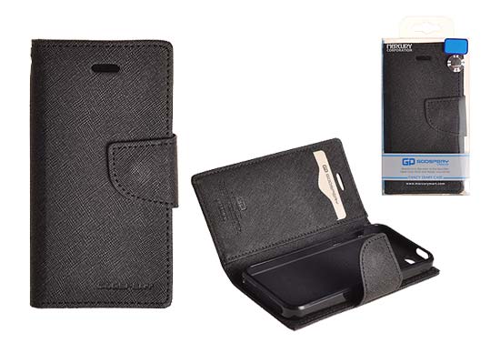 LG F70 - ΘΗΚΗ MERCURY FANCY DIARY BOOK STYLE ΠΟΡΤΟΦΟΛΙ ΜΑΥΡΗ