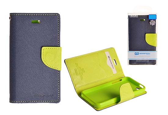 LG G4 - ΘΗΚΗ MERCURY FANCY DIARY BOOK STYLE ΠΟΡΤΟΦΟΛΙ ΜΠΛΕ - LIME