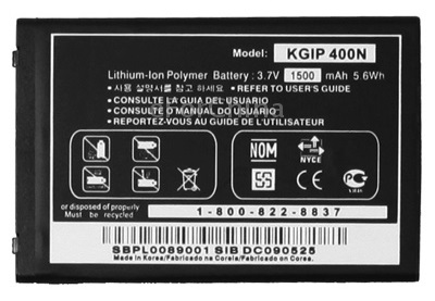 LG GT540 - BATTERY TelOne (=LGIP-400N) LI-ION 1200mAh