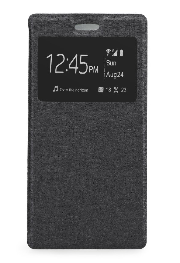 LG K7 - ΘΗΚΗ S-VIEW FLEXI BOOK STYLE ΜΕ ΠΑΡΑΘΥΡΟ, ΜΑΥΡΗ