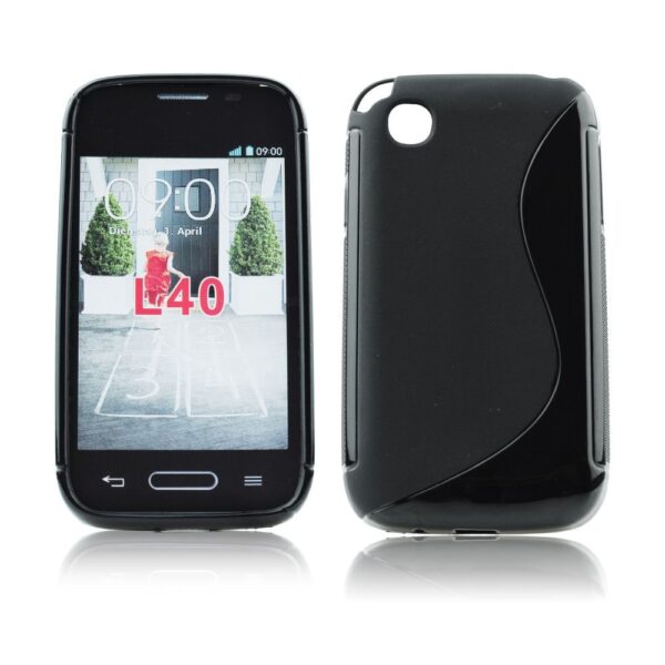 LG L40 - ΘΗΚΗ ΣΙΛΙΚΟΝΗΣ S-CASE ΜΑΥΡΗ