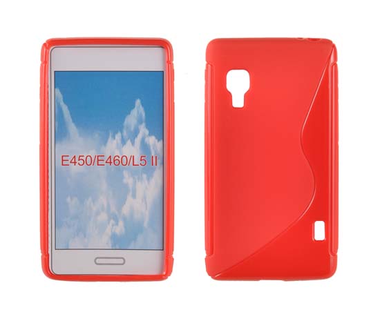 LG L5 II - ΘΗΚΗ ΣΙΛΙΚΟΝΗΣ S-CASE ΚΟΚΚΙΝΗ