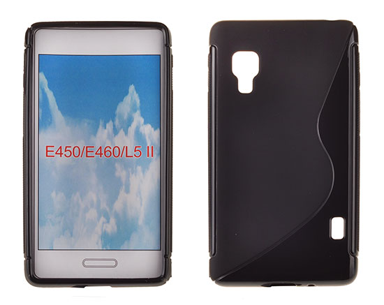 LG L5 II - ΘΗΚΗ ΣΙΛΙΚΟΝΗΣ S-CASE ΜΑΥΡΗ