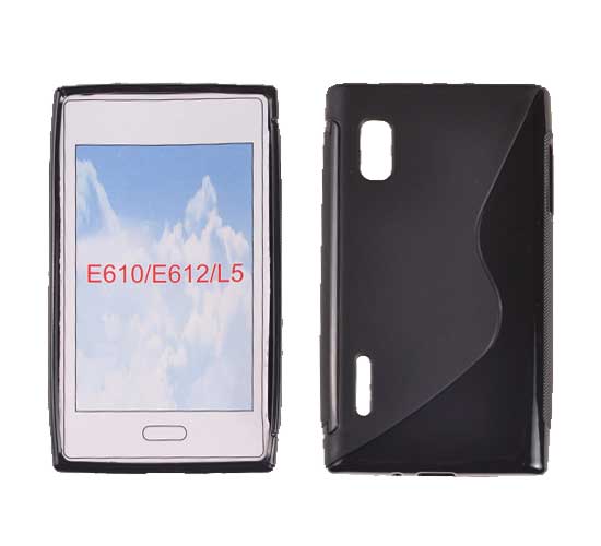LG L5 - ΘΗΚΗ ΣΙΛΙΚΟΝΗΣ S-CASE ΜΑΥΡΗ