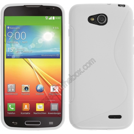 LG L90 - ΘΗΚΗ ΣΙΛΙΚΟΝΗΣ S-CASE ΑΣΠΡΗ