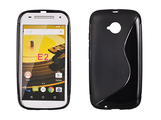 MOTOROLA Moto E 2nd Gen - ΘΗΚΗ ΣΙΛΙΚΟΝΗΣ S-CASE ΜΑΥΡΗ