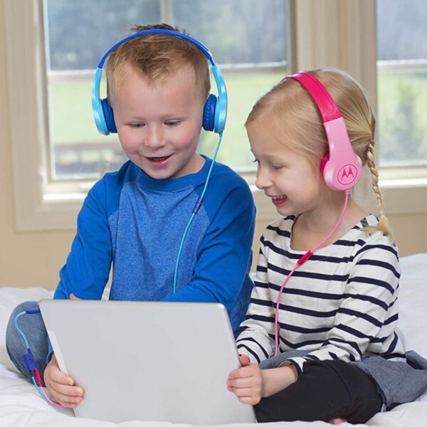 MOTOROLA - SQUADS 200 WIRED KIDS HEADPHONES BLUE