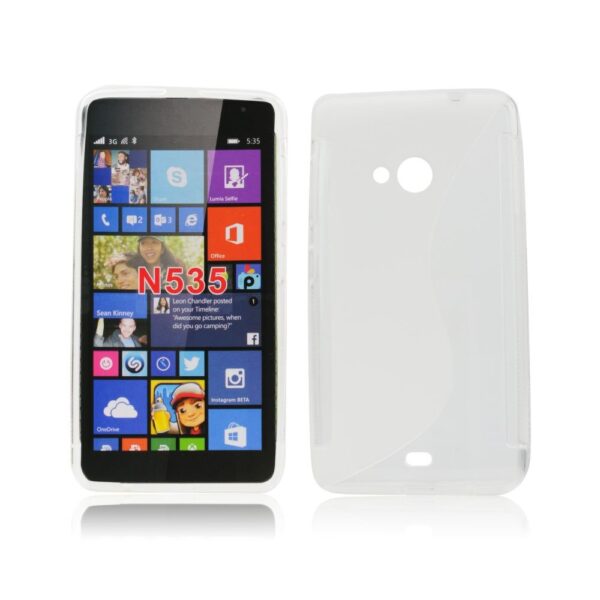 Microsoft Lumia 535 - ΘΗΚΗ ΣΙΛΙΚΟΝΗΣ S-CASE ΔΙΑΦΑΝΗ