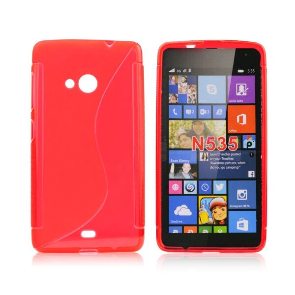 Microsoft Lumia 535 - ΘΗΚΗ ΣΙΛΙΚΟΝΗΣ S-CASE ΚΟΚΚΙΝΗ