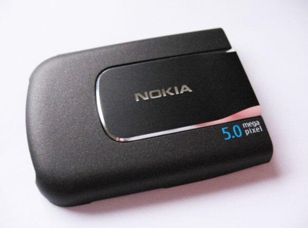 NOKIA 6220 Classic - Battery cover Black/Cyan Original