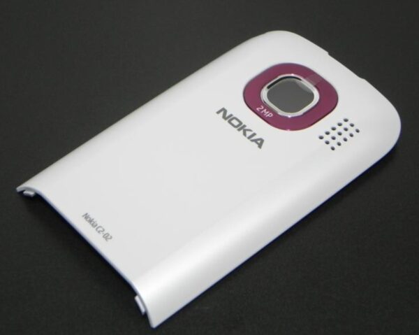 NOKIA C2-02 - Battery cover Chrome Red Original