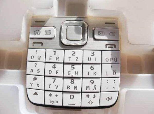 NOKIA E55 - Keyboard Latin White Al Terra Original
