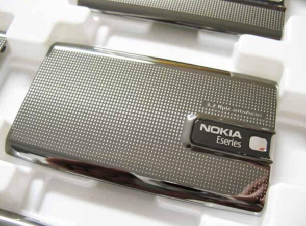 NOKIA E66 - Battery cover Grey steel Original