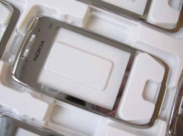 NOKIA E66 - Front cover White Steel Original