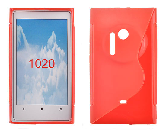 NOKIA Lumia 1020 - ΘΗΚΗ ΣΙΛΙΚΟΝΗΣ S-CASE ΚΟΚΚΙΝΗ