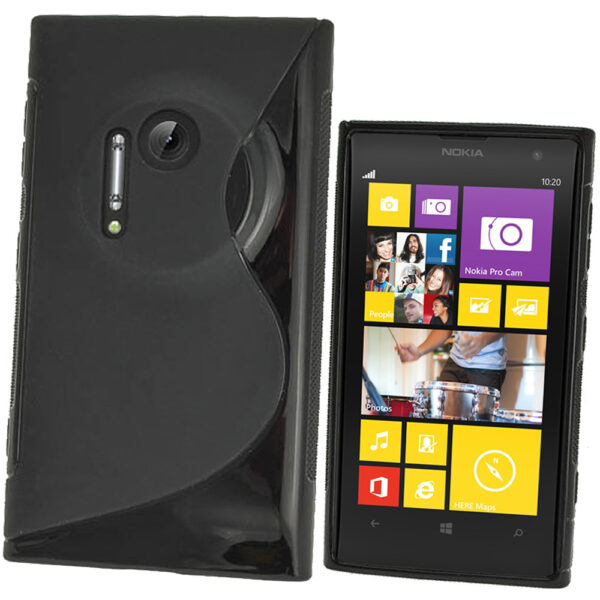 NOKIA Lumia 1020 - ΘΗΚΗ ΣΙΛΙΚΟΝΗΣ S-CASE ΜΑΥΡΗ