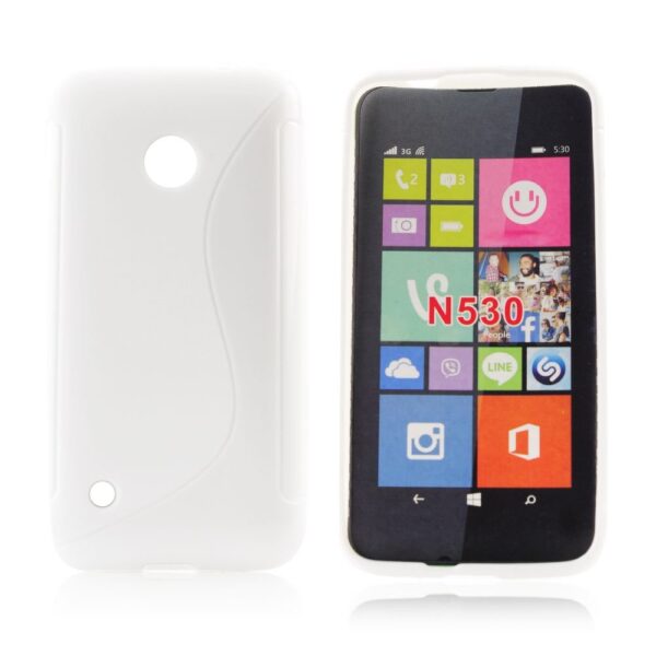 NOKIA Lumia 530 - ΘΗΚΗ ΣΙΛΙΚΟΝΗΣ S-CASE ΑΣΠΡΗ