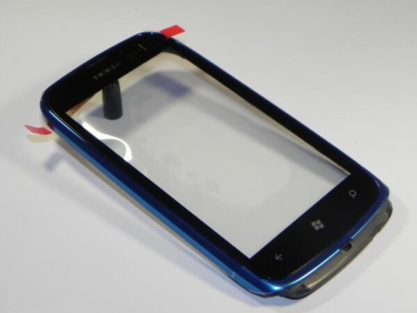 NOKIA Lumia 610 - Touch screen + Front cover Cyan Original