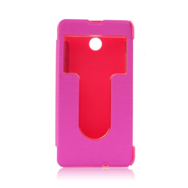NOKIA Lumia 630 - ΘΗΚΗ S-VIEW BOOK STYLE ΜΕ ΠΑΡΑΘΥΡΟ, ΡΟΖ
