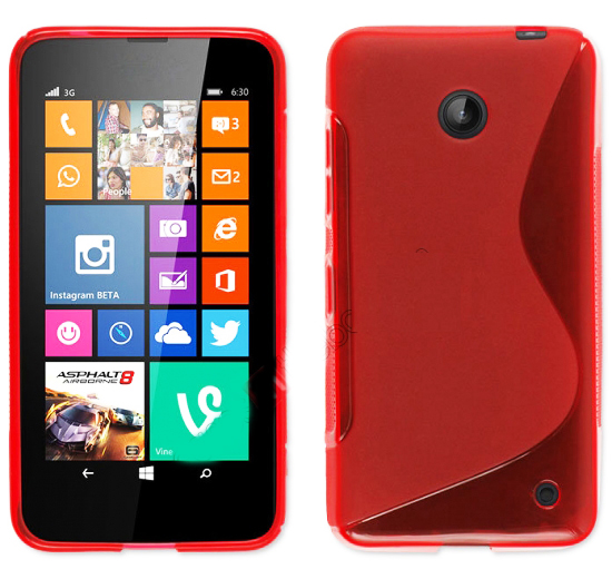 NOKIA Lumia 630 - ΘΗΚΗ ΣΙΛΙΚΟΝΗΣ S-CASE ΚΟΚΚΙΝΗ