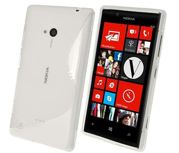 NOKIA Lumia 720 - ΘΗΚΗ ΣΙΛΙΚΟΝΗΣ S-CASE ΑΣΠΡΗ