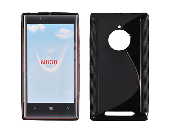 NOKIA Lumia 830 - ΘΗΚΗ ΣΙΛΙΚΟΝΗΣ S-CASE ΜΑΥΡΗ