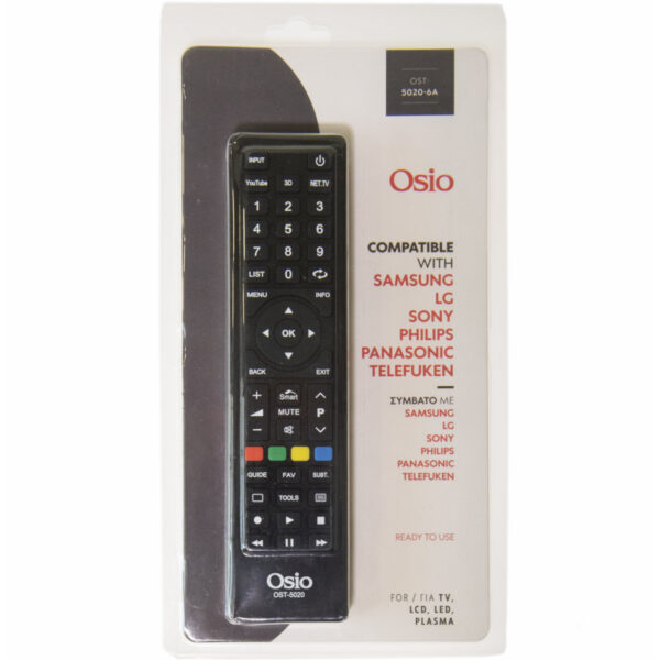 OSIO UNIVERSAL ΤΗΛΕΧΕΙΡΙΣΤΗΡΙΟ ΓΙΑ SAMSUNG, LG, SONY, PHILIPS, PANASONIC, TELEFUNKEN TV