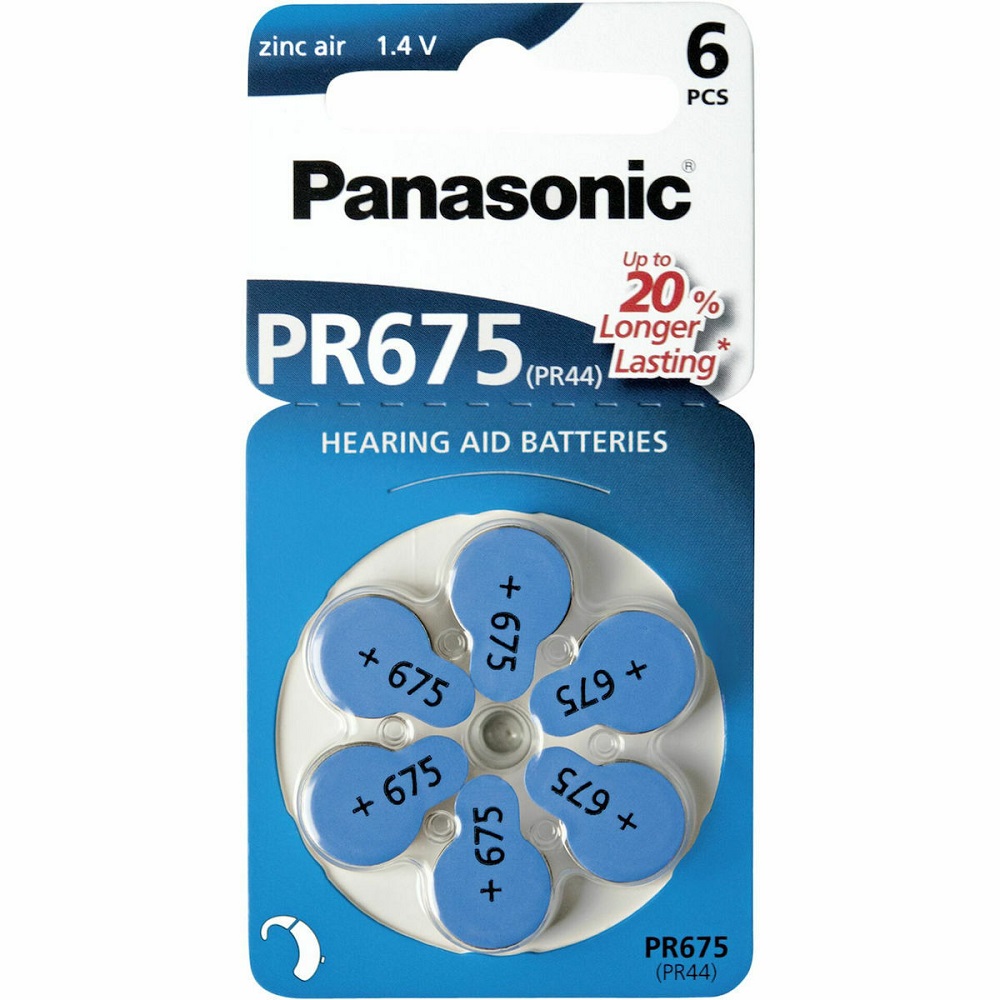 Panasonic Μπαταρίες Ακουστικών Βαρηκοΐας 675 1.4V 6τμχ