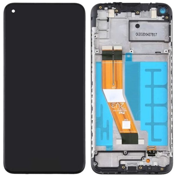 SAMSUNG A115 Galaxy A11 - LCD - Complete front LCD + Touch Black Original Service Pack