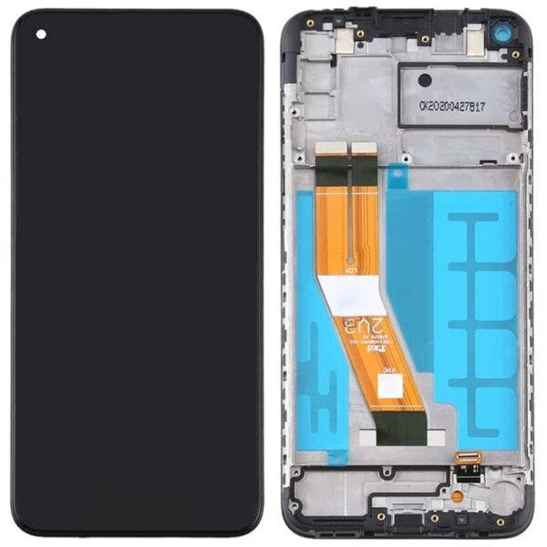 SAMSUNG A115 Galaxy A11 - LCD - Complete front LCD + Touch Black Original Service Pack