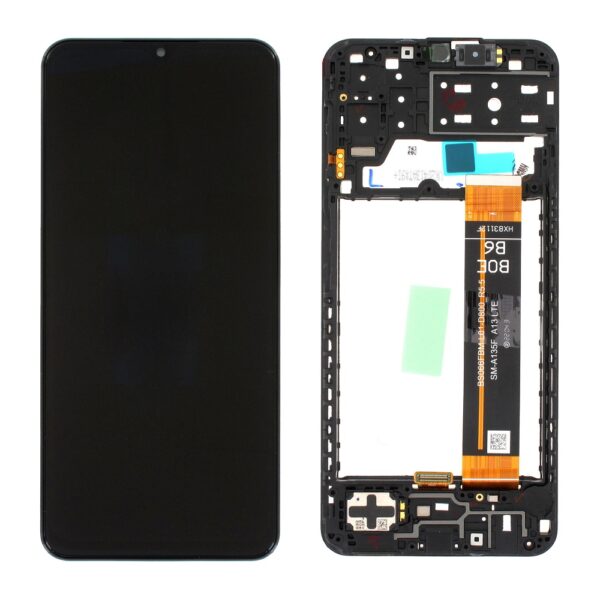 SAMSUNG A135F Galaxy A13 4G - LCD - Complete front + Touch Black Original Service Pack