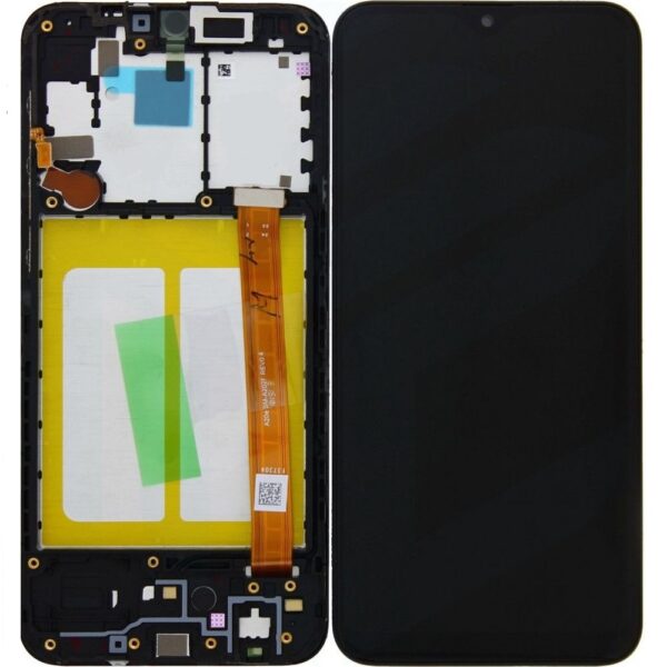 SAMSUNG A202F Galaxy A20e - LCD - Complete front + Touch Black Original Service Pack