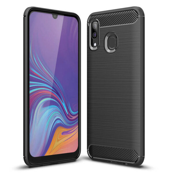 SAMSUNG A217F Galaxy A21s - ΘΗΚΗ ΣΙΛΙΚΟΝΗΣ CARBON ΜΑΥΡΗ