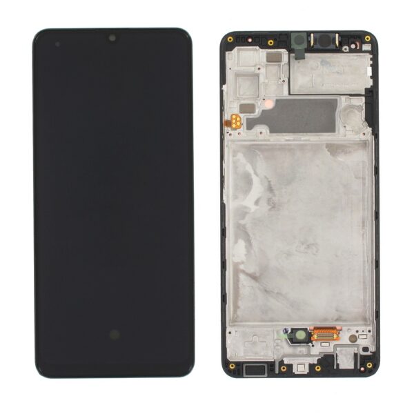 SAMSUNG A325F Galaxy A32 LTE - LCD - Complete front + Touch Black Original Service Pack