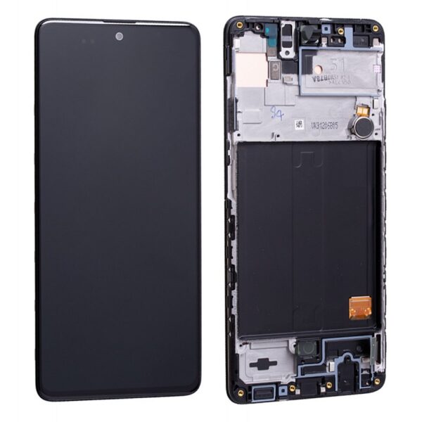 SAMSUNG A515F Galaxy A51 - LCD - Complete front + Touch Black Original Service Pack