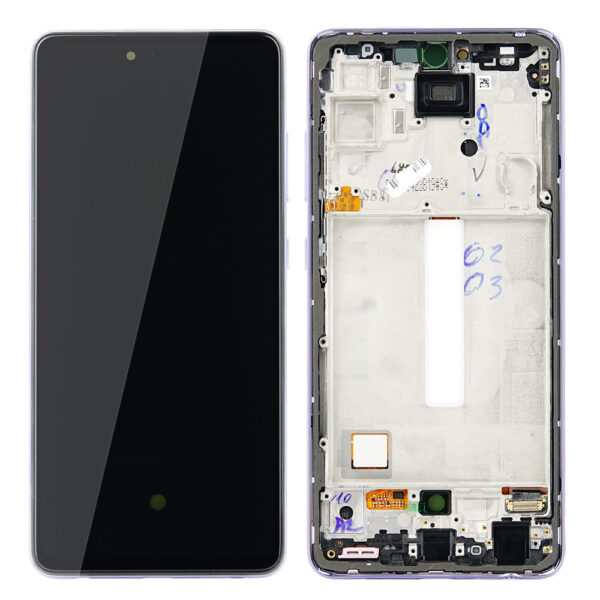 SAMSUNG A525F Galaxy A52 / A52 5G - LCD - Complete front + Touch Purple Original Service Pack