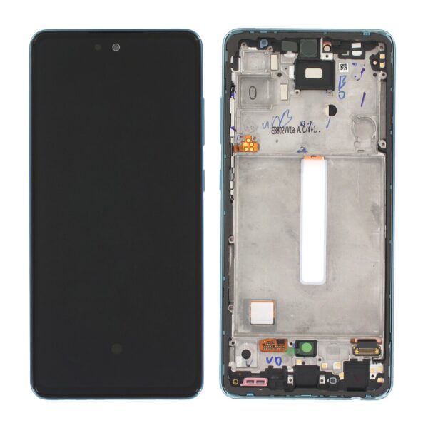 SAMSUNG A525F Galaxy A52 / A52 5G - LCD - Complete front + Touch Blue Original Service Pack