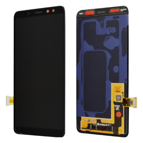 SAMSUNG A530F Galaxy A8 (2018)- LCD - Complete front + Touch Black Original Service Pack