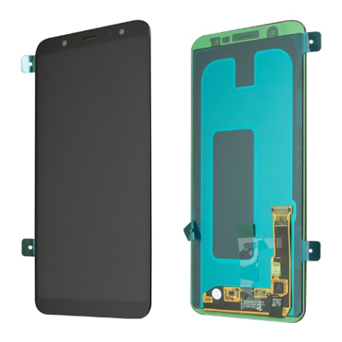 SAMSUNG A605F Galaxy A6 Plus (2018) - LCD - Complete front + Touch Black Original Service Pack