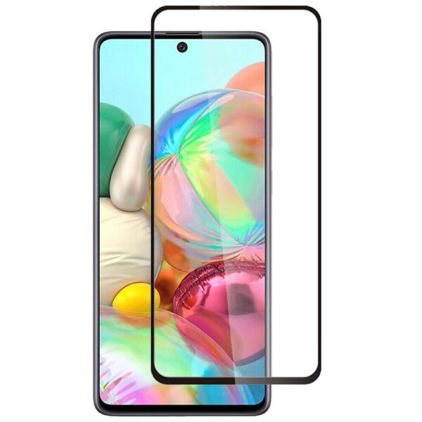 SAMSUNG A715 Galaxy A71 - TEMPERED GLASS 9H Hardness 0,3mm 5D FULL GLUE ΜΑΥΡΟ