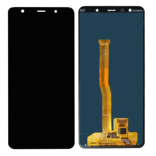 SAMSUNG A750F Galaxy A7 (2018) - LCD - Complete front + Touch Black Original Service Pack