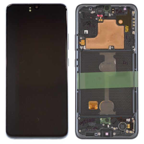 SAMSUNG A908B Galaxy A90 5G - LCD - Complete front + Touch Black Original Service Pack