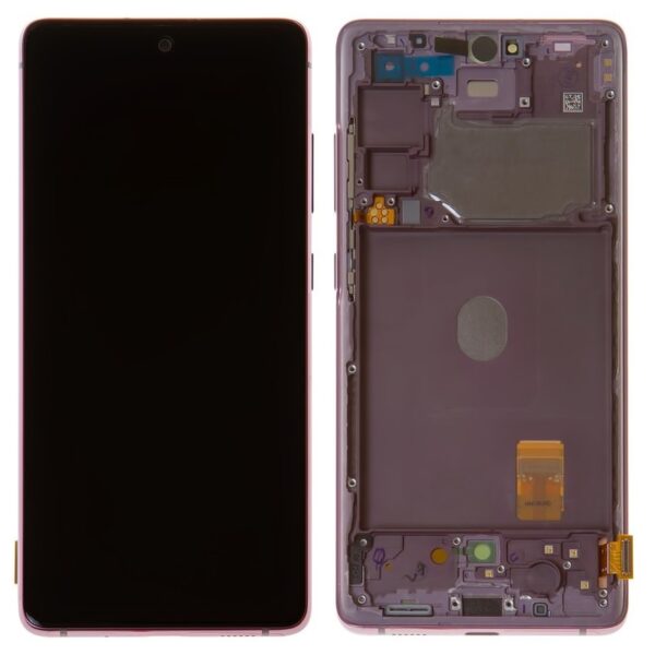 SAMSUNG G780F Galaxy S20 FE - LCD - Complete front LCD + Touch Cloud Lavender Original Service Pack