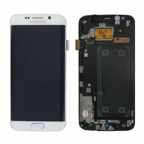 SAMSUNG G925F Galaxy S6 Edge - LCD + Touch White Original Service Pack