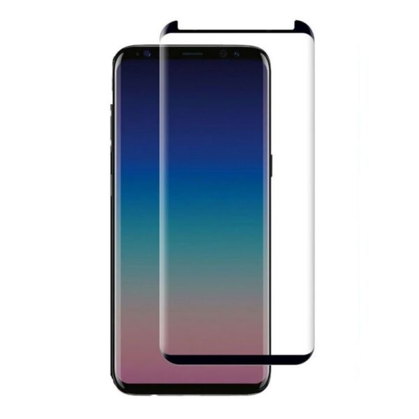 SAMSUNG G965 Galaxy S9 Plus - TEMPERED GLASS 9H Hardness 0,3mm 5D FULL GLUE ΜΑΥΡΟ