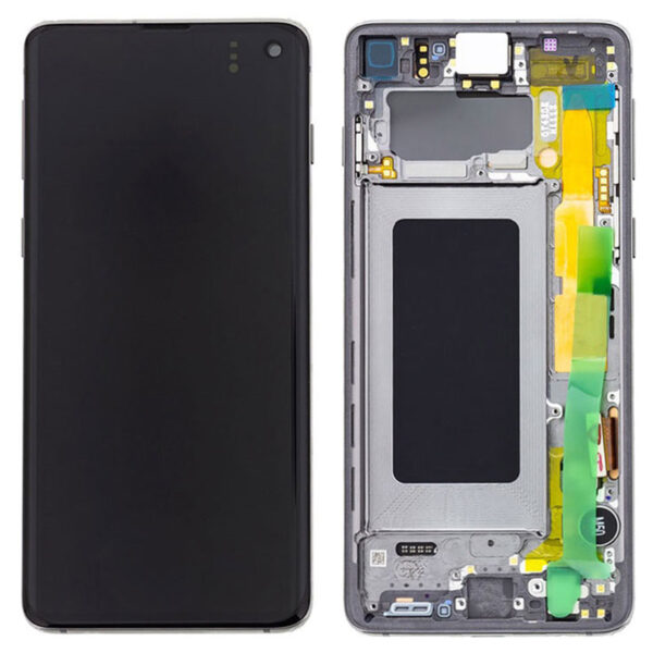 SAMSUNG G973F Galaxy S10 - LCD + Touch Prism Silver Original Service Pack