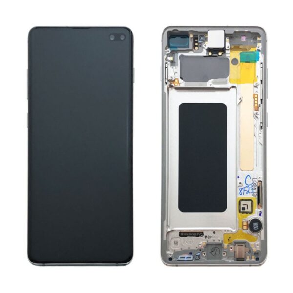 SAMSUNG G975F Galaxy S10 Plus - LCD + Touch Prism White Original Service Pack