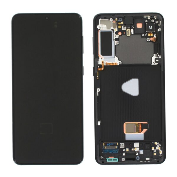 SAMSUNG G991F Galaxy S21 - LCD - Complete front + Touch Grey Original Service Pack