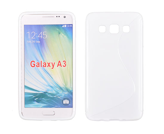 SAMSUNG Galaxy A3 - ΘΗΚΗ ΣΙΛΙΚΟΝΗΣ S-CASE ΑΣΠΡΗ