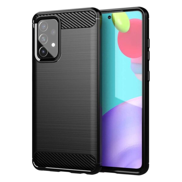 SAMSUNG Galaxy A52 / A52 5G / A52s - ΘΗΚΗ ΣΙΛΙΚΟΝΗΣ CARBON ΜΑΥΡΗ
